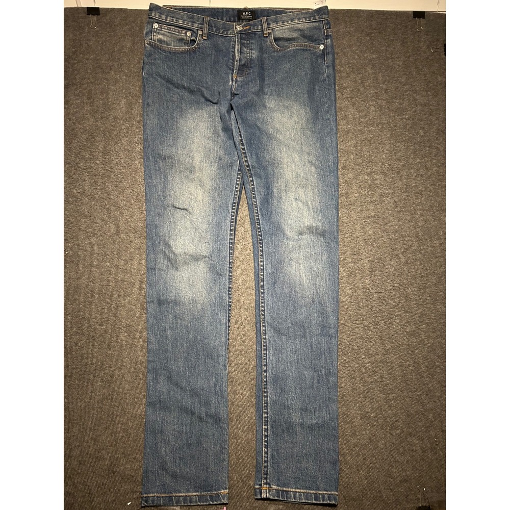 A.P.C petit standard jeans mens medium wash blue fit 36X36 (tag 34)